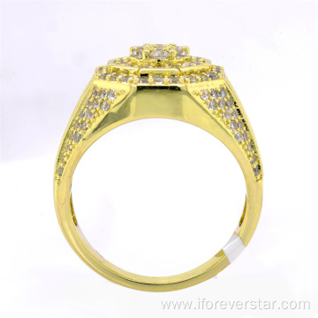 925 silver Micro Pave Rhodium Plated Men Ring